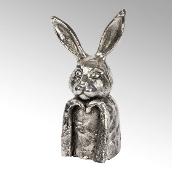 Der silberne Einstein-Hase von Lambert ist aus Aluminium, leichter als man vermutet und eine moderne Interpretation des Meister Lampe.